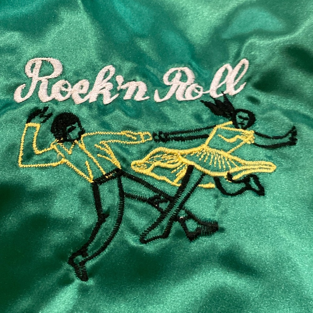 Danny and the Juniors vintage satin embroidered bomber jacket - Picture 3 of 12